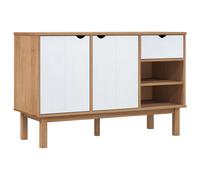 Solid Wood Pine Sideboard Wooden Highboard Home Organiser Multi Colours vidaXL