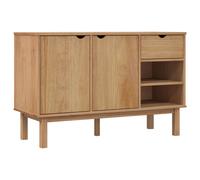 Solid Wood Pine Sideboard Wooden Highboard Home Organiser Multi Colours vidaXL