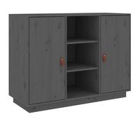 (Grey) vidaXL Solid Wood Pine Sideboard Wooden Home Organiser Cupboard Multi Colours
