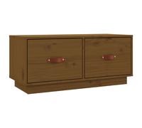 Vidaxl Tv Cabinet Honey Brown 80X34X35 Cm Solid Wood Pine, Brown