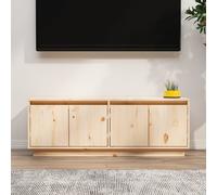 Solid Wood Pine TV Cabinet Living Room Media Unit Stand natural white