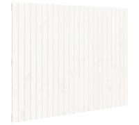 Wall Headboard Solid Pine Wood White 146.5x110 cm Wall-Mounted Rustic Head Panel