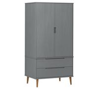 Solid Wood Pine Wardrobe MOLDE Closet Armoire Highboard Multi Colours vidaXL