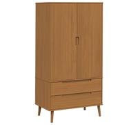 Solid Wood Pine Wardrobe MOLDE Closet Armoire Highboard Multi Colours vidaXL
