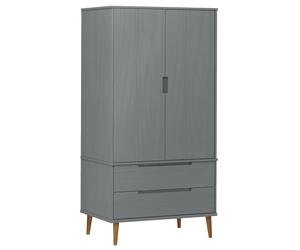 Solid Wood Pine Wardrobe MOLDE Closet Armoire Highboard Multi Colours vidaXL