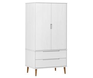 Solid Wood Pine Wardrobe MOLDE Closet Armoire Highboard Multi Colours vidaXL