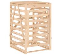 Solid Wood Pine Wheelie Bin Storage Shed 84x90x128.5 cm - Outdoor Garden nizer for Trash Bins Durable Natural Pine Design Stylish & Functional Solution