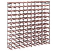 Solid Wood Pine Wine Rack for 120 Bottles Brown Bottle Holder vidaXL
