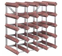 Solid Wood Pine Wine Rack for 20 Bottles Brown Shelf Bottle Holder vidaXL