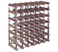 Solid Wood Pine Wine Rack for 42 Bottles Brown Shelf Bottle Holder vidaXL
