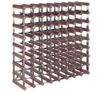 Solid Wood Pine Wine Rack for 72 Bottles Brown Shelf Bottle Holder vidaXL
