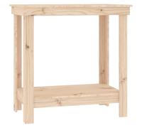 Solid Wood Pine Work Bench Garage Working Table Wooden Storage vidaXL