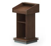 Solid Wood Podium Stand - Versatile Lectern for Churches Classrooms Offices & Restaurants - Sturdy Pulpit Table for Public Speaking Presentations & Events