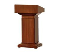 Solid Wood Podium Stand with Storage Shelf & Drawer - Portable Church Pulpit, Modern Design for Presentations, Ideal for Offices, Schools & Events