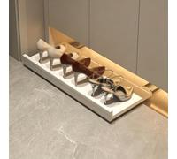 Solid Wood Pull-Out Shoe Rack, Adjuble 40-80cm, Push-to-Open Sliding Tray, Entryway Sto Solut, Toe Kick Der for Closet, Natural/Warm White/Walnut h (23.62 * 11.8in)