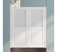 Solid Wood Revolving Door Multicolor Swinging Doors for Cafe Kitchen Bathroom Two Way Operation Width 70 170cm (White 70 80cm) & Stylish