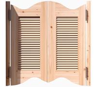 Solid Wood Revolving Door with Hinges, Durable Salon Partition for Kitchen Shop Entrance, Bar Stairs
