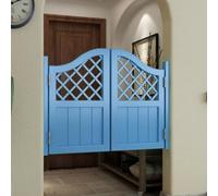 Solid Wood Revolving Door with Stainless Steel Hinges Auto Close Two Way Swing Multiple Sizes (Blue 101 120cm Width) Indoor Entry Solution