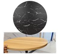 Solid Wood Round Tabletop Replacement - 24" (60cm) Black Stone Color 25MM Thick - Ideal for Dining Conference and Coffee Tables - & Stylish Addition