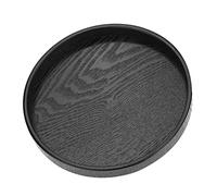 Solid Wood Round Tray for Serving Tea Coffee Snack Food, Modern and Elegant, Raised Edges for Easy Holding, Easy to, Ideal for Home, Restaurant, Cafes (27cm)