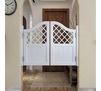 Solid Wood Saloon Cafe Swinging Doors - Durable Half Waist Doors with Metal Hinges for Kitchen, Bar, and Home Use(White,120x80cm)