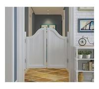 Solid Wood Saloon Door, Indoor Auto Close Two-Way Entrance Fence Gate for Kitchen, Restaurant, Shopping Malls with Metal Hinges