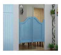 Solid Wood Saloon Door, Indoor Auto Close Two-Way Entrance Fence Gate for Kitchen, Restaurant, Shopping Malls with Metal Hinges