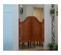 Solid Wood Saloon Door, Indoor Auto Close Two-Way Entrance Fence Gate for Kitchen, Restaurant, Shopping Malls with Metal Hinges