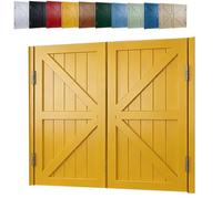 Solid Wood Saloon Doors Two-Way Swinging Half Door for Doorways Interior Cafe Swing Doors with Auto Close Hinges for Kitchen Bar Pantry 70cm 90cm 120cm 160cm(Yellow,109x90 cm (WxH))