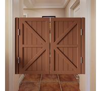 Solid Wood Saloon Doors W80cmxH90cm, 2-Paneled Swinging Cafe Bar Door, Batwing Door Auto Close Hinges, Restaurant Double-Action Kitchen Doors