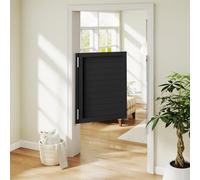 Solid Wood Saloon Swing Doors for Cafe - Two-Way Open Partition Door, 24-28in Wide, Black Interior Half Door for Bar, Porch Entrance, W25 xH28