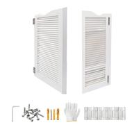 Solid Wood Saloon Swinging Doors 60-160cm W x 100cm H Stylish White Western Interior Door with Hinges for Kitchen Bar Hallway & Porch Entryway (104cm x 100cm)