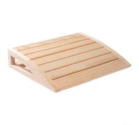 Solid Wood Sauna Headrest Engineered with Gentle to Reduce Strain on Cervical Spine During Extended Sauna Time (A)