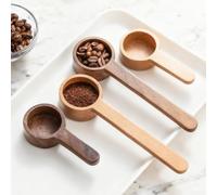Solid Wood Scoop for Coffee Measuring That Supports Consistent Brew Ratios Different Brewing Methods (B)