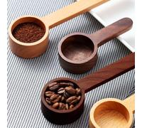 Solid Wood Scoop for Coffee Measuring That Supports Consistent Brew Ratios Different Brewing Methods (A)