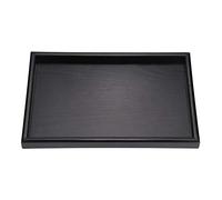 Solid Wood Serving Tray, Coffee Table Tray for Breakfast, Tea and Coffee Black(30 * 20 * 2cm)