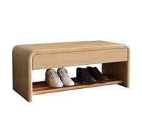 Solid Wood Shoe Bench & Multi-Functional Rack with Drawer - Stylish Storage for Hallway Bedroom Living Room & Bathroom - 31.4 Inch Burlywood Entrance