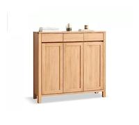 Solid Wood Shoe Cabinet - Oak Sto nizer for Entryway Living Room & Porch - Slish Shoe Rack with Doors for Home & Hallway Space-Saving Design