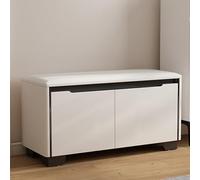 Solid Wood Shoe Storage Bench with Cushions Closed Design for Entryway Living Room & Dining Room nization Stylish & Functional Storage Solution