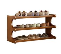 Solid Wood Shoe Storage Cabinet - Space-Saving Open Design for Entryway and Hallway - Easy Assembly - 23.6" x 7.9" x 32.7"