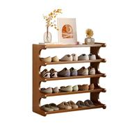 Solid Wood Shoe Storage Cabinet - Space-Saving Open Design for Entryway and Hallway - Easy Assembly - 23.6" x 7.9" x 32.7"