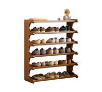 Solid Wood Shoe Storage Cabinet - Space-Saving Open Design for Entryway and Hallway - Easy Assembly - 23.6" x 7.9" x 32.7"