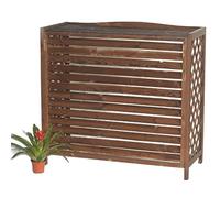 Solid Wood Shutter Grille Air Conditioner Outside Unit Cover Ventilation/sunscreen/dustproof/windproof Privacy Shield Protective Cover Shelf Air Conditioner Radiator (Size : 96.5 * 89 * 40cm)