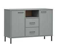 Solid Wood Sideboard with Metal Legs OSLO Home Furniture Multi Colours vidaXL