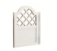 Solid Wood Single Saloon Doors Cowboy Swinging Door, Half-Waist Door for Bars/Pantry/Saloon/Teahouse, Includes Stainless Steel Hinges(White,60x90cm (24x35in))