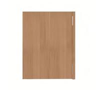 Solid Wood Single Saloon Doors Cowboy Swinging Door, Half-Waist Door for Bars/Pantry/Saloon/Teahouse, Includes Stainless Steel Hinges(Brown,80x90cm (31x35in))