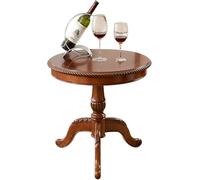 Solid Wood Small Round Table/bedside Table/sofa Side Table/negotiation Table Side Table Coffee Table Suitable For Living Room, Balcony, Bedroom Solid Wood Coffee Table Small Round Table (Size:70x72cm)
