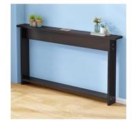 Solid Wood Sofa Gap Filler Shelf Extra Long Console Table 31.5" L x 7.9" W x 25.6" H Fits 4 8 in Spaces 110lbs Load Black Ideal for Baseboards