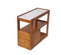 Solid Wood Sofa Table Removable Corner Credenza Narrow Storage Cabinet Creative Living Room Furniture Stylish Coffee Table Multifunctional Organizer