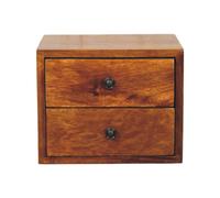 Solis 2-Drawer Chestnut Wall Mounted Nightstand